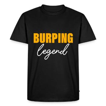 Burping Legend 4 - Men's Premium Organic T-Shirt - black - Front - Nico (187cm)