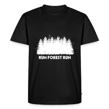 Run Forest Run Forest Ranger Funny gift - Men's Premium Organic T-Shirt - black - Front - Nico (187cm)