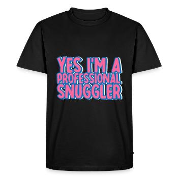 Yes, I'm A Professional Snuggler 2 - Men's Premium Organic T-Shirt - black - Front - Nico (187cm)
