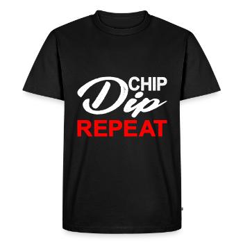Chip Dip Repeat 8 - T-shirt Premium bio Homme - noir - Devant - Nico (187cm)