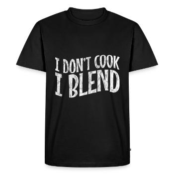 I Don't Cook I Blend 3 - Men's Premium Organic T-Shirt - black - Front - Nico (187cm)