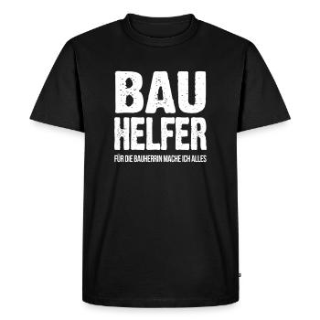 assistants de construction - T-shirt Premium bio Homme - noir - Devant - Nico (187cm)