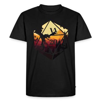 RPG RPG jeu de rôle de joueur sur table dragon - T-shirt Premium bio Homme - noir - Devant - Nico (187cm)