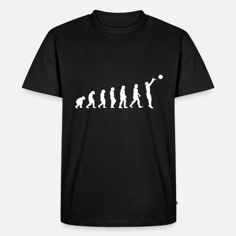 Basketball-Evolution - Männer Premium Bio T-Shirt - Schwarz