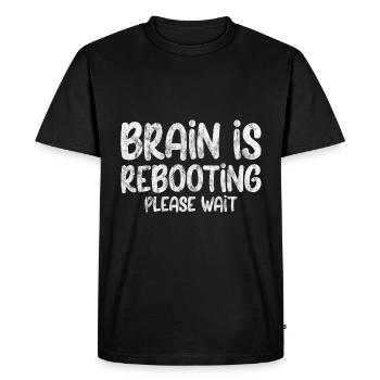 Le cerveau redémarre Veuillez patienter 3 - T-shirt Premium bio Homme - noir - Devant - Nico (187cm)