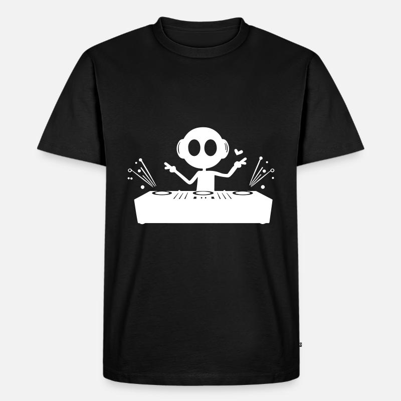 DJ Turntables Funny - Men's Premium Organic T-Shirt - black