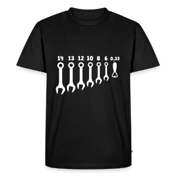 Beer opener bottle opener wrench - Men's Premium Organic T-Shirt - black - Front - Nico (187cm)