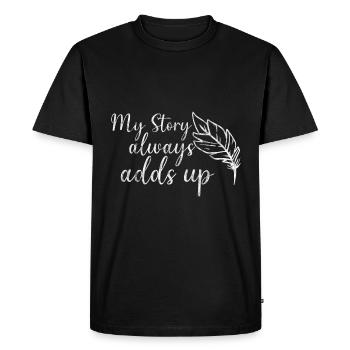 Mon histoire s’additionne toujours 3 - T-shirt Premium bio Homme - noir - Devant - Nico (187cm)