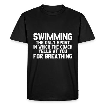 The Coach Yells At You For Breathing 3 - Men's Premium Organic T-Shirt - black - Front - Nico (187cm)