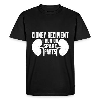 Receveur de rein, je cours sur des pièces de rechange 8 - T-shirt Premium bio Homme - noir - Devant - Nico (187cm)