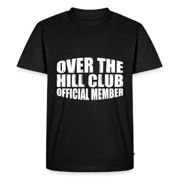 Over The Hill Club Official Member 8 - Men's Premium Organic T-Shirt - black - Front - Nico (187cm)