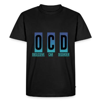 Obsessive Car Disorder 2 - Männer Premium Bio T-Shirt - Schwarz - Vorne - Nico (187cm)