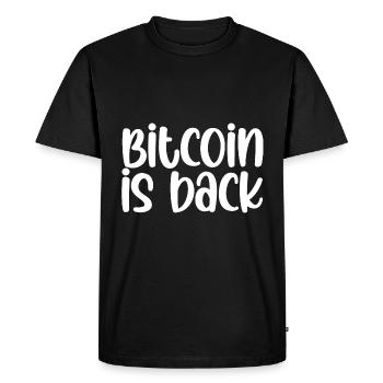 Bitcoin est de retour - T-shirt Premium bio Homme - noir - Devant - Nico (187cm)