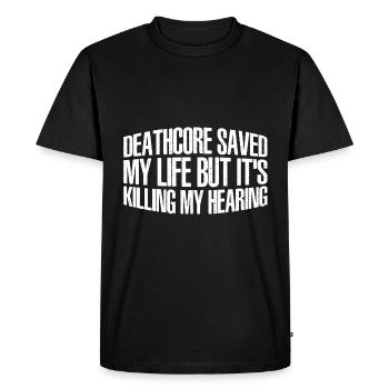 Deathcore m’a sauvé mais ça tue mon audition 4 - T-shirt Premium bio Homme - noir - Devant - Nico (187cm)