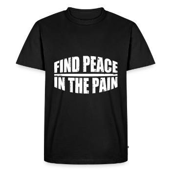 Trouver la paix dans la douleur 14 - T-shirt Premium bio Homme - noir - Devant - Nico (187cm)