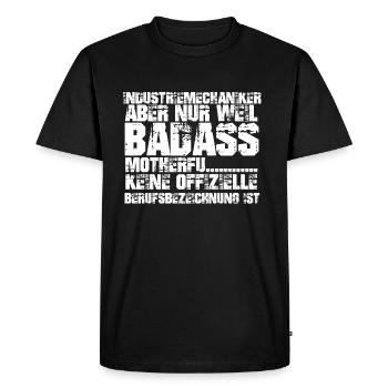 Industriemechaniker - Männer Premium Bio T-Shirt - Schwarz - Vorne - Nico (187cm)