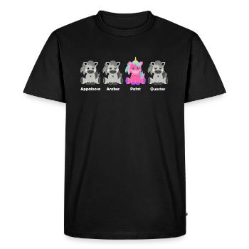 Paint Horse Licorne - T-shirt Premium bio Homme - noir - Devant - Nico (187cm)