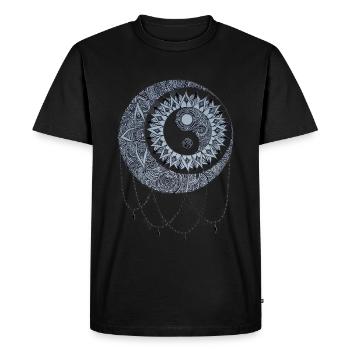 Moon and Sun Mandala - Men's Premium Organic T-Shirt - black - Front - Nico (187cm)
