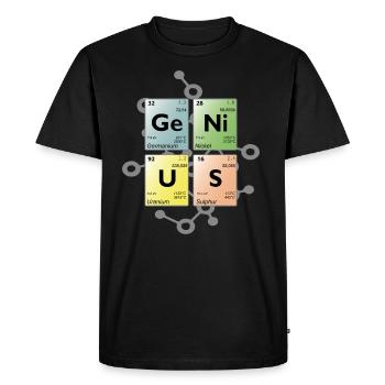 Periodic table genius 4 - Men's Premium Organic T-Shirt - black - Front - Nico (187cm)