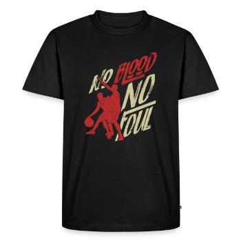 No Blood No Foul - Arbitre de basket-ball Dunk - T-shirt Premium bio Homme - noir - Devant - Nico (187cm)