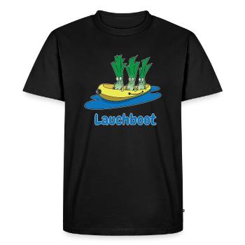 Lauchboot poireauk bateau pneumatique Drôle idée de cadeau - T-shirt Premium bio Homme - noir - Devant - Nico (187cm)