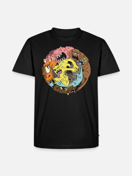 Monsterclub - Männer Premium Bio T-Shirt - Schwarz