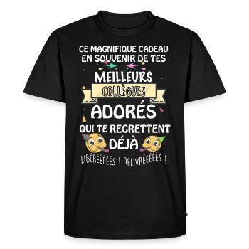 Mes collègues adorés. - T-shirt Premium bio Homme - noir - Devant - Nico (187cm)