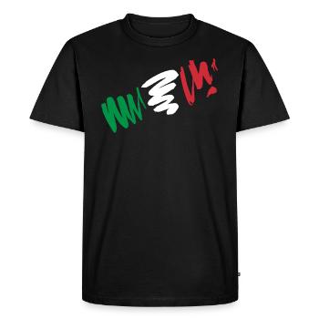 Italie Résumé - T-shirt Premium bio Homme - noir - Devant - Nico (187cm)