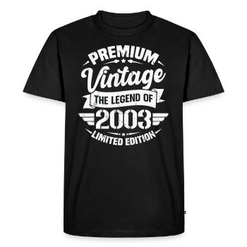 Vintage 2003 Édition Limitée - T-shirt Premium bio Homme - noir - Devant - Nico (187cm)