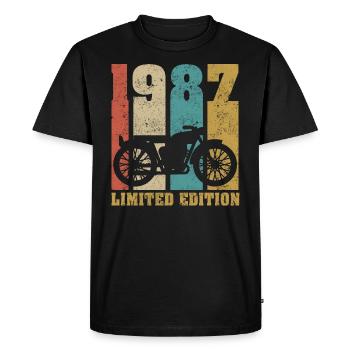 Vintage Moto 1987 Rétro Cadeau D'anniversaire - T-shirt Premium bio Homme - noir - Devant - Nico (187cm)