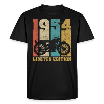 Vintage Moto 1954 Rétro Cadeau D'anniversaire - T-shirt Premium bio Homme - noir - Devant - Nico (187cm)