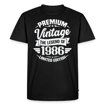 Vintage 1986 Édition Limitée - T-shirt Premium bio Homme - noir - Devant - Nico (187cm)