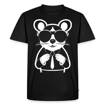 Drôle de rat de compagnie avec des lunettes de soleil fantaisie rats - T-shirt Premium bio Homme - noir - Devant - Nico (187cm)