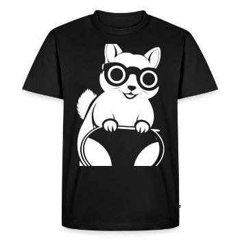 Funny Squirrel Wearing Sunglasses Squirrels - Men's Premium Organic T-Shirt - black - Front - Nico (187cm)