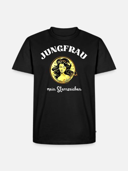 Sternzeichen Jungfrau - Männer Premium Bio T-Shirt - Schwarz