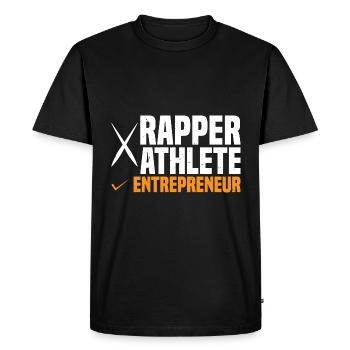 Rapper Athlete Entrepreneur 58 - Men's Premium Organic T-Shirt - black - Front - Nico (187cm)