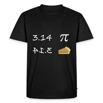 Pi - Pie - T-shirt Premium bio Homme - noir - Devant - Nico (187cm)