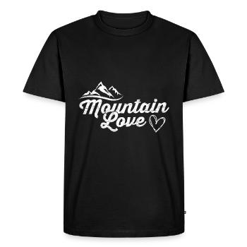 Love The Mountains Hiking Nature Outdoor Camping - Men's Premium Organic T-Shirt - black - Front - Nico (187cm)