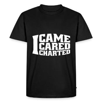 Je suis venu je me souciais j’ai cartographié 4 - T-shirt Premium bio Homme - noir - Devant - Nico (187cm)