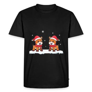 Cadeaux de Noël Noël - T-shirt Premium bio Homme - noir - Devant - Nico (187cm)