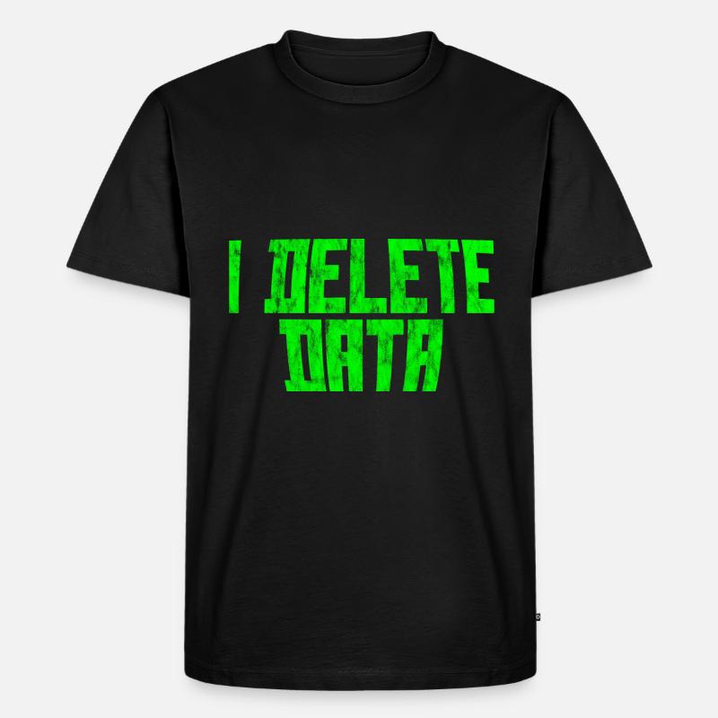 I Delete Data 3 - Männer Premium Bio T-Shirt - Schwarz