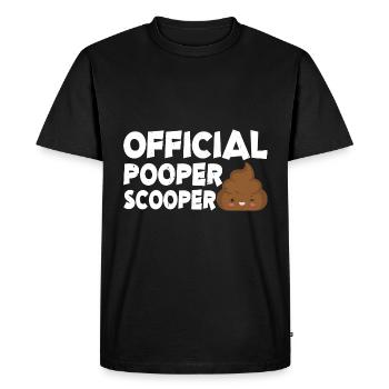 Scooper Pooper officiel 11 - T-shirt Premium bio Homme - noir - Devant - Nico (187cm)