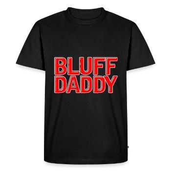 Bluff Daddy - Men's Premium Organic T-Shirt - black - Front - Nico (187cm)