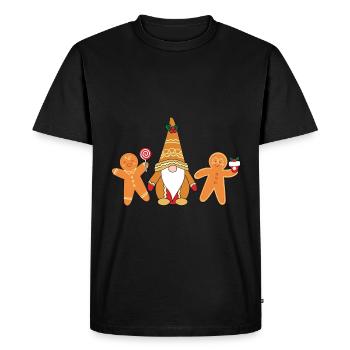 Noël Noël Gnomies - T-shirt Premium bio Homme - noir - Devant - Nico (187cm)