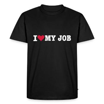 J'aime moi Job - Travail - T-shirt Premium bio Homme - noir - Devant - Nico (187cm)