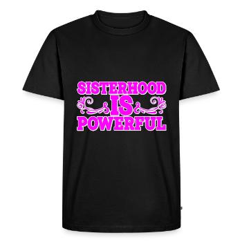 Sisterhood is Powerful 13 - Men's Premium Organic T-Shirt - black - Front - Nico (187cm)