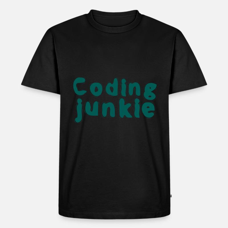 Coding Junkie 2 - Männer Premium Bio T-Shirt - Schwarz