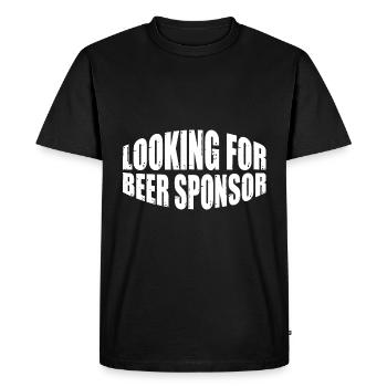À la recherche d’un sponsor de bière 4 - T-shirt Premium bio Homme - noir - Devant - Nico (187cm)