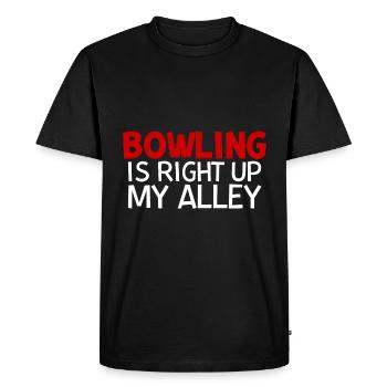 Le bowling est tout à fait dans mon allée - T-shirt Premium bio Homme - noir - Devant - Nico (187cm)