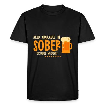 Also Available In Sober, Excludes Weekends 2 - Men's Premium Organic T-Shirt - black - Front - Nico (187cm)